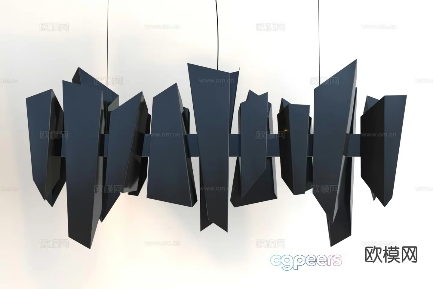 Geometric chandelier art chandelier 3d model