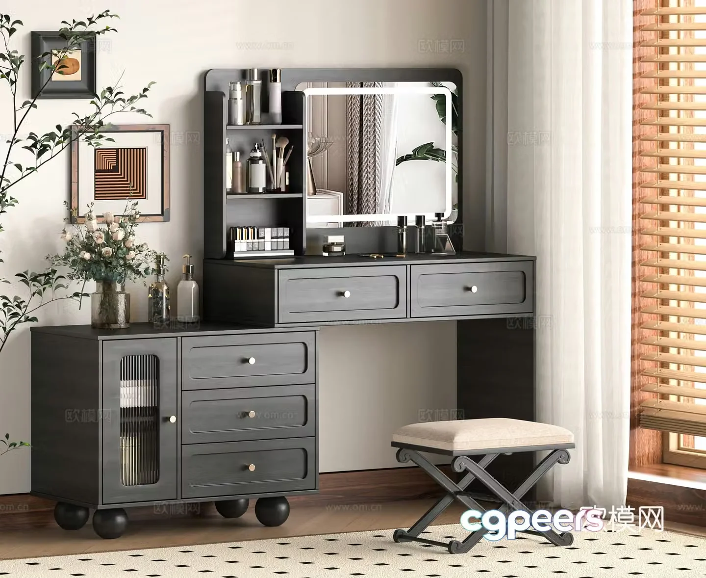 Modern dressing table 3d model
