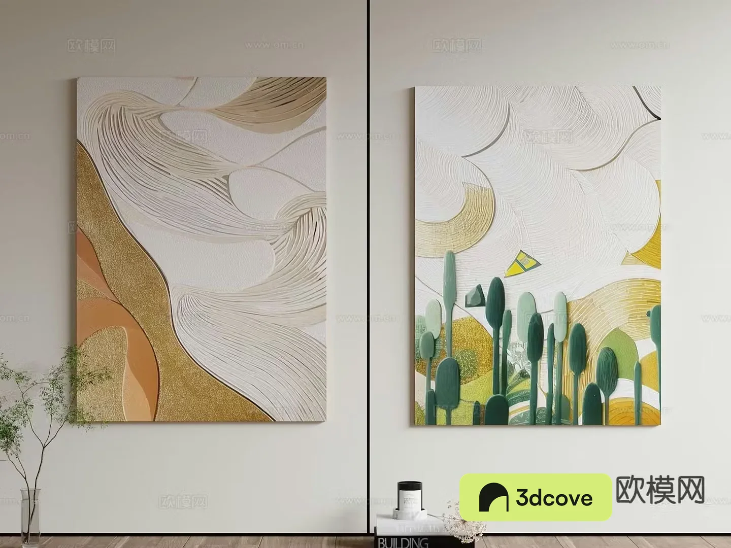 Modern decorative painting hanging painting texture painting