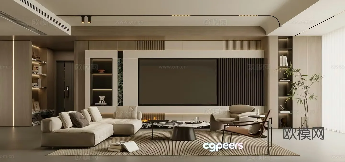 Modern living room 3d model