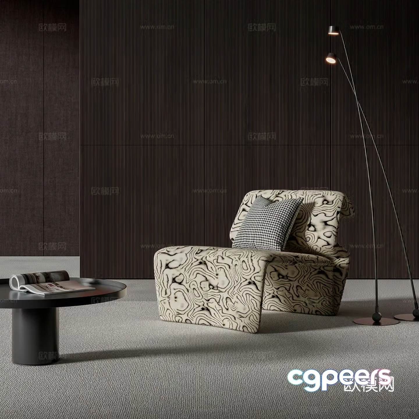 Modern leisure chair 3d model