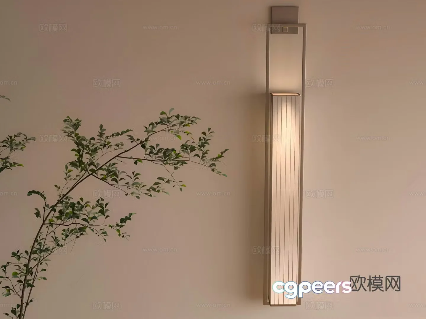 Japanese medieval metal wall lamp wall lamp 3d model