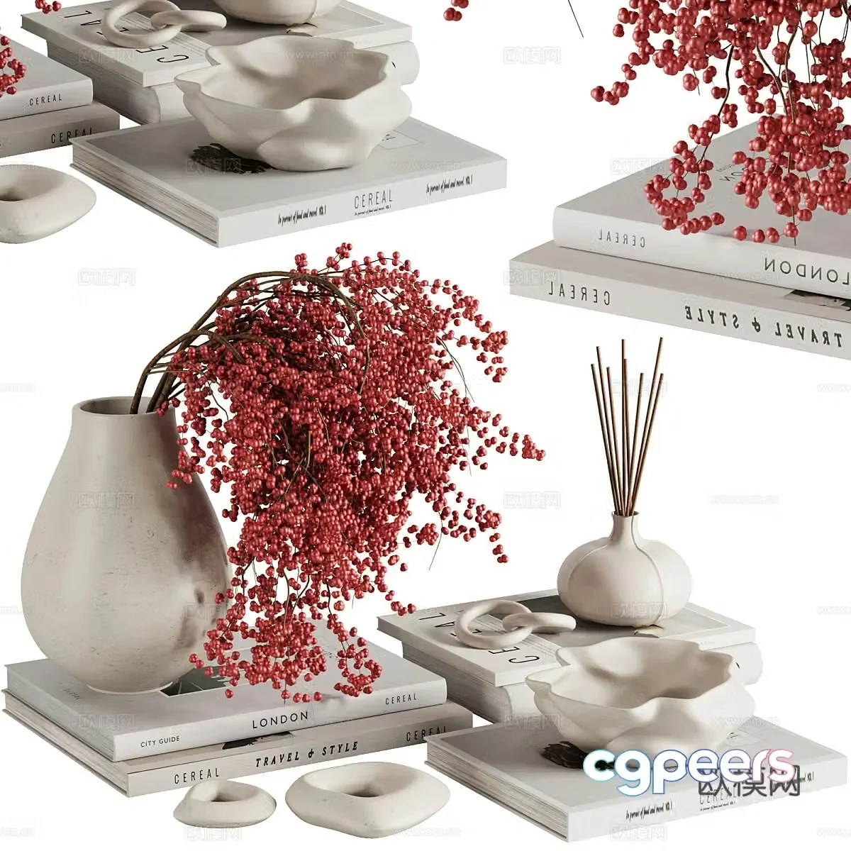 New Chinese style jewelry ornaments 3D model