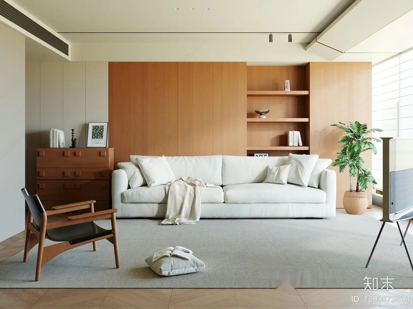Modern Living Room 3D Model – 18520 – VRAY Render