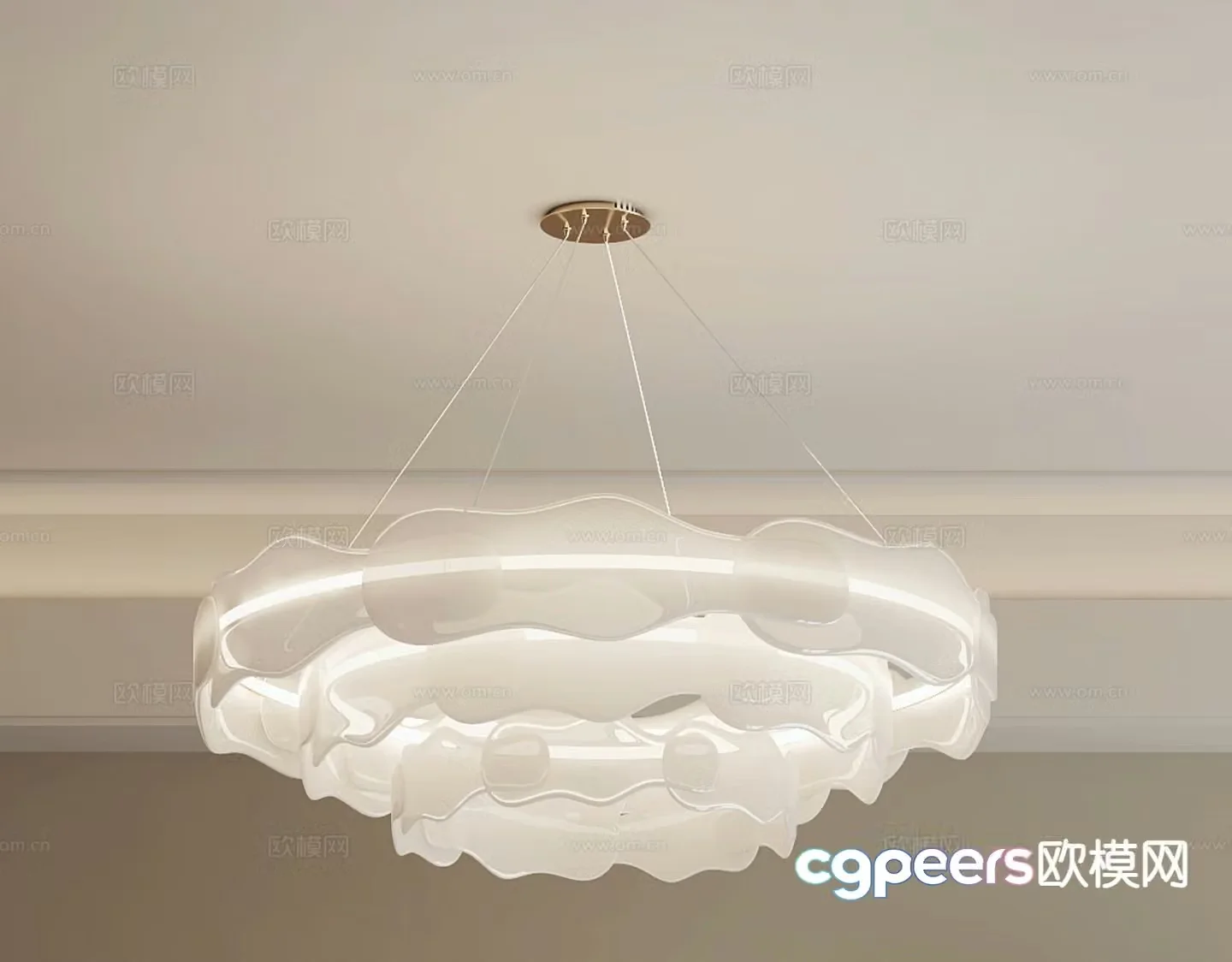 Modern chandelier 3d model