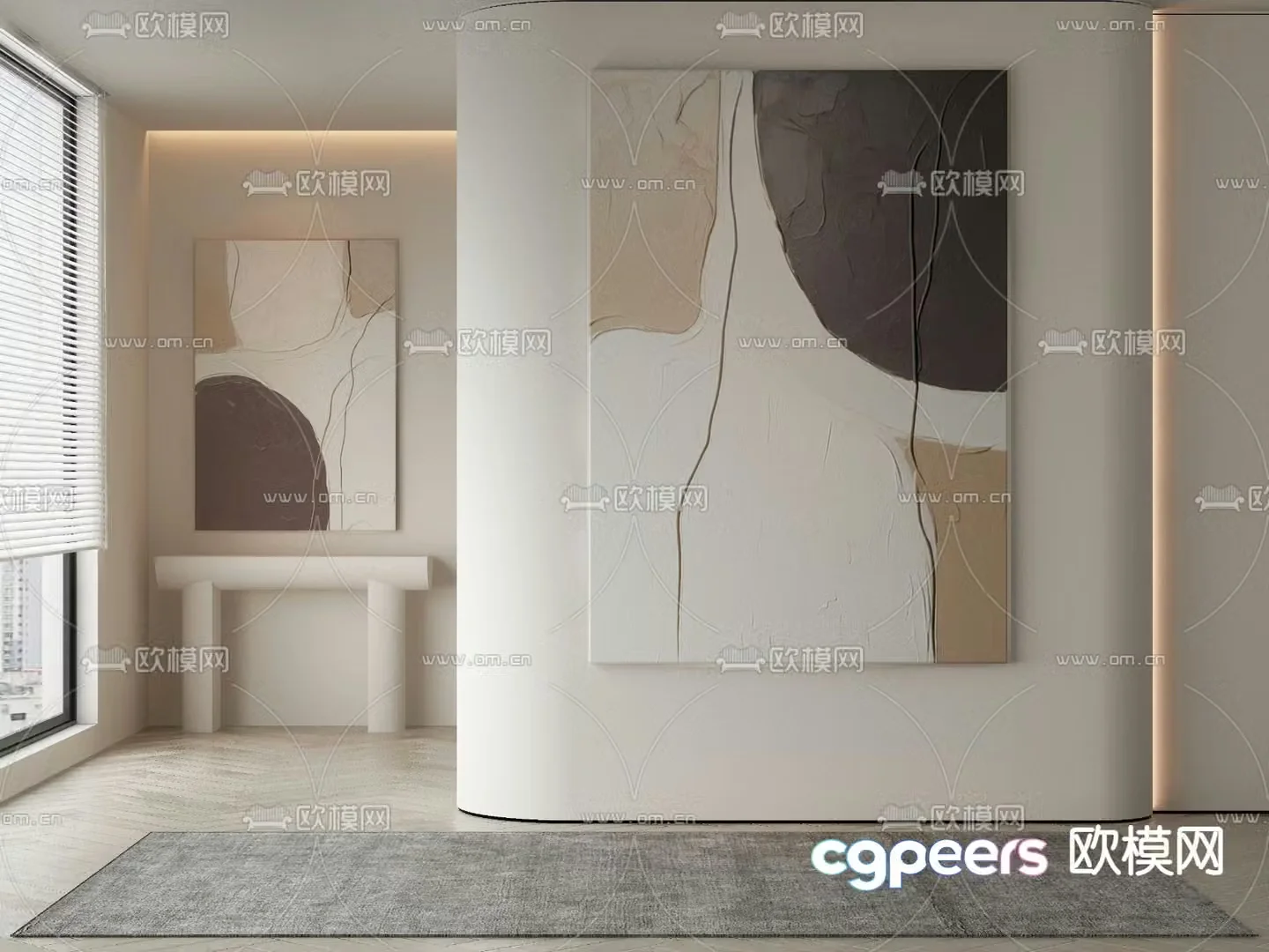 Hanging paintings decorative paintings 3D model