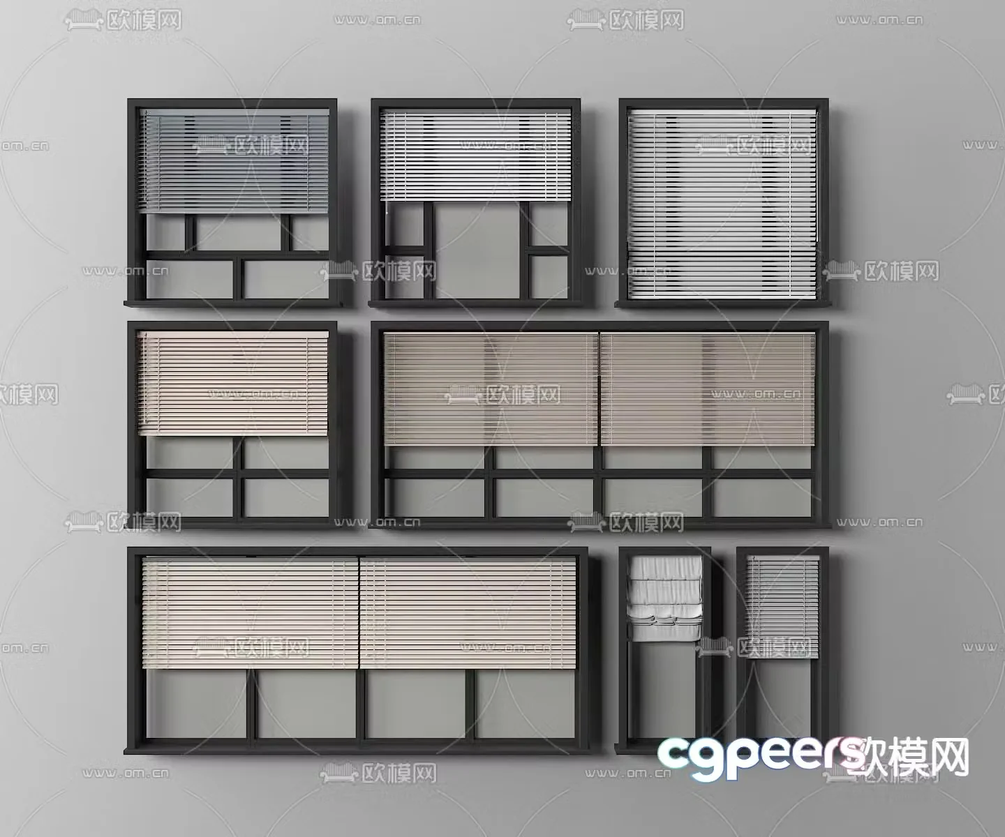 Modern blinds 3d model