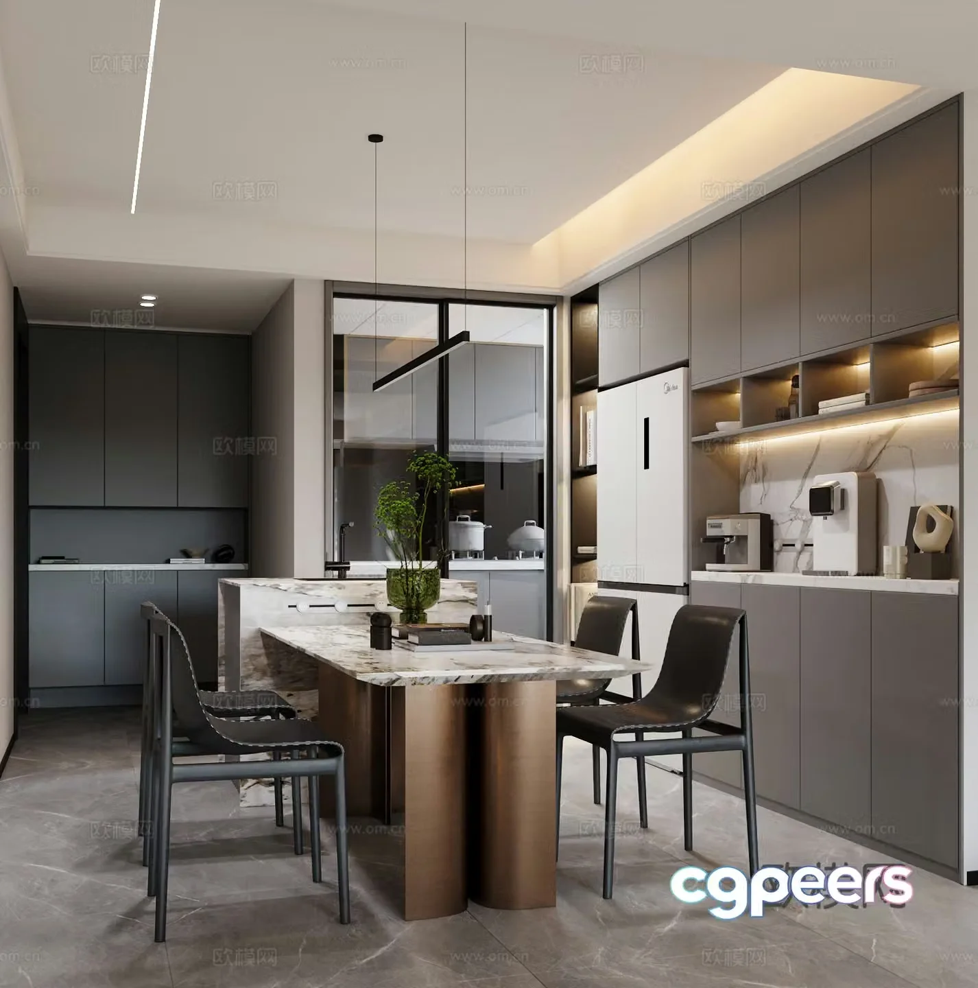 Modern Italian restaurant 3d model