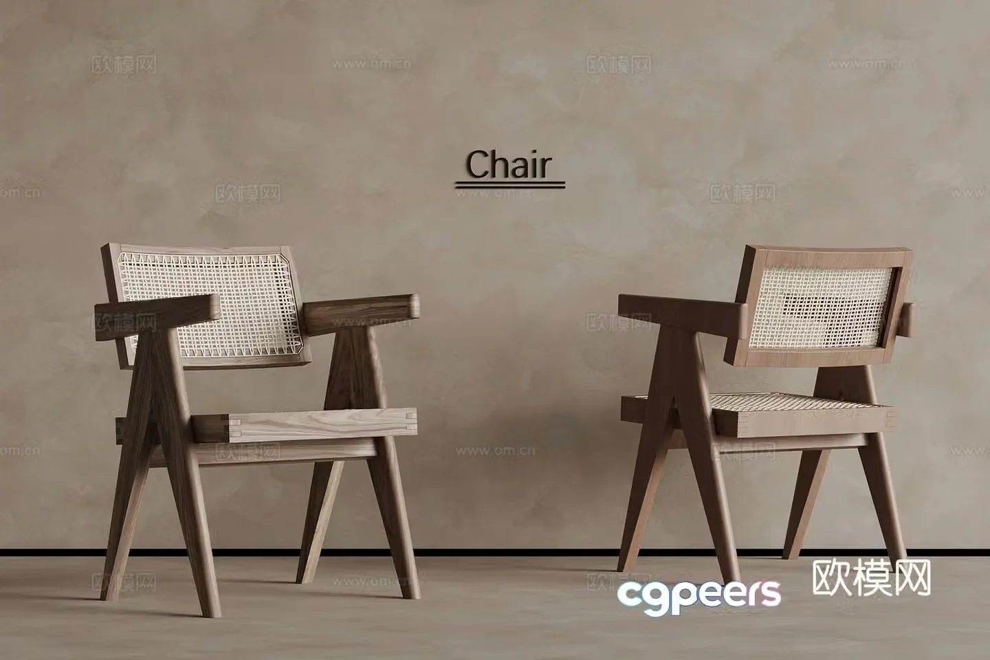 Medium style leisure chair 3d model