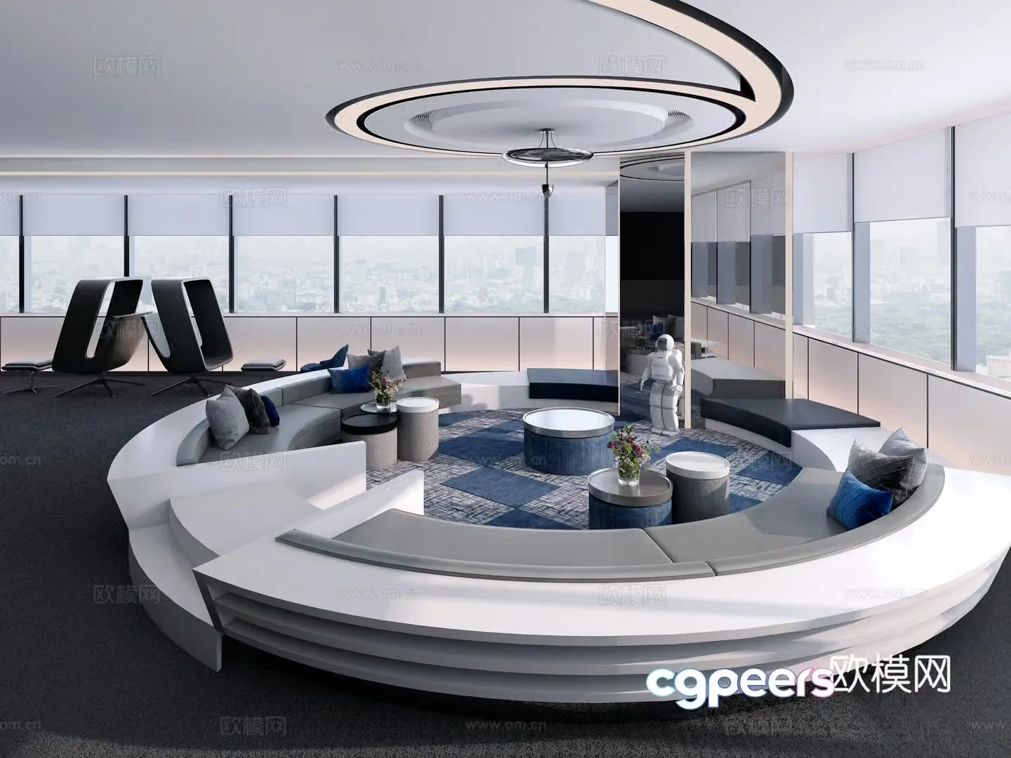 Modern seating area Huang Quanji Ai Design 3D model