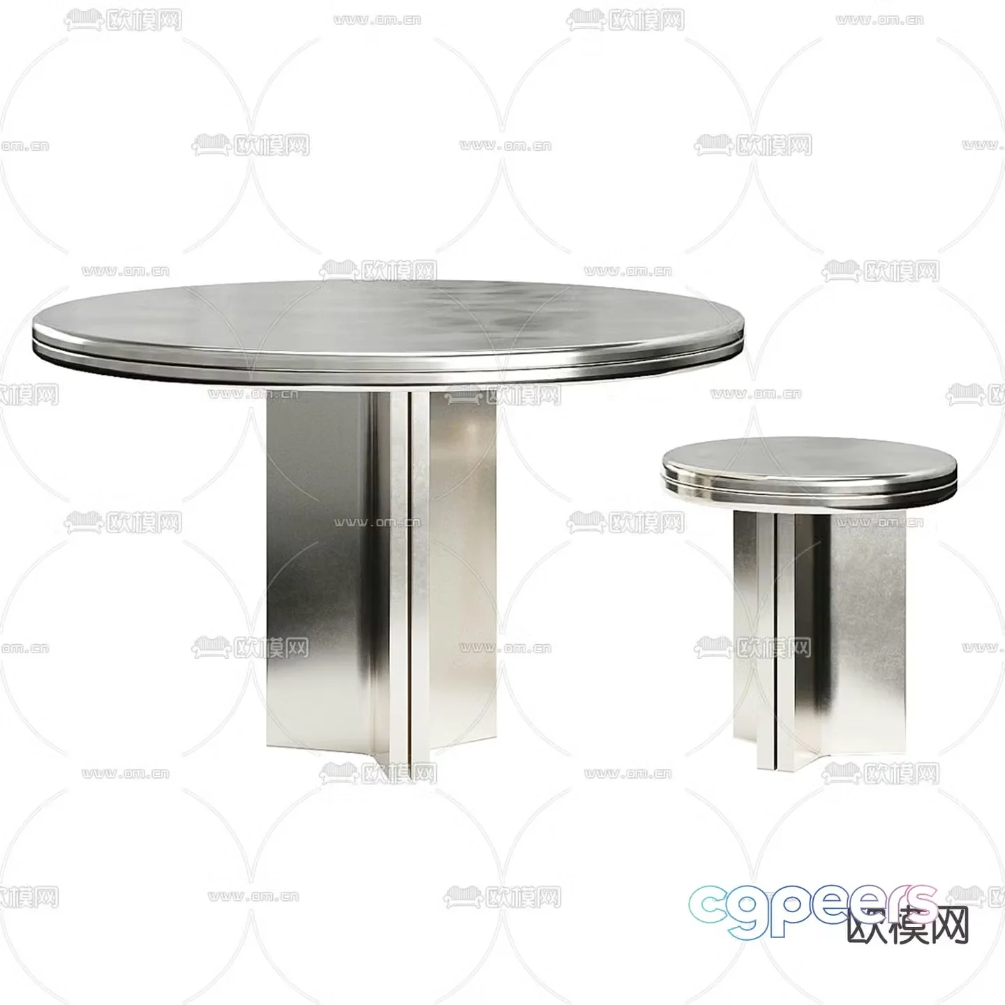 Joris Poggioli Metal Round Sides 3D Model