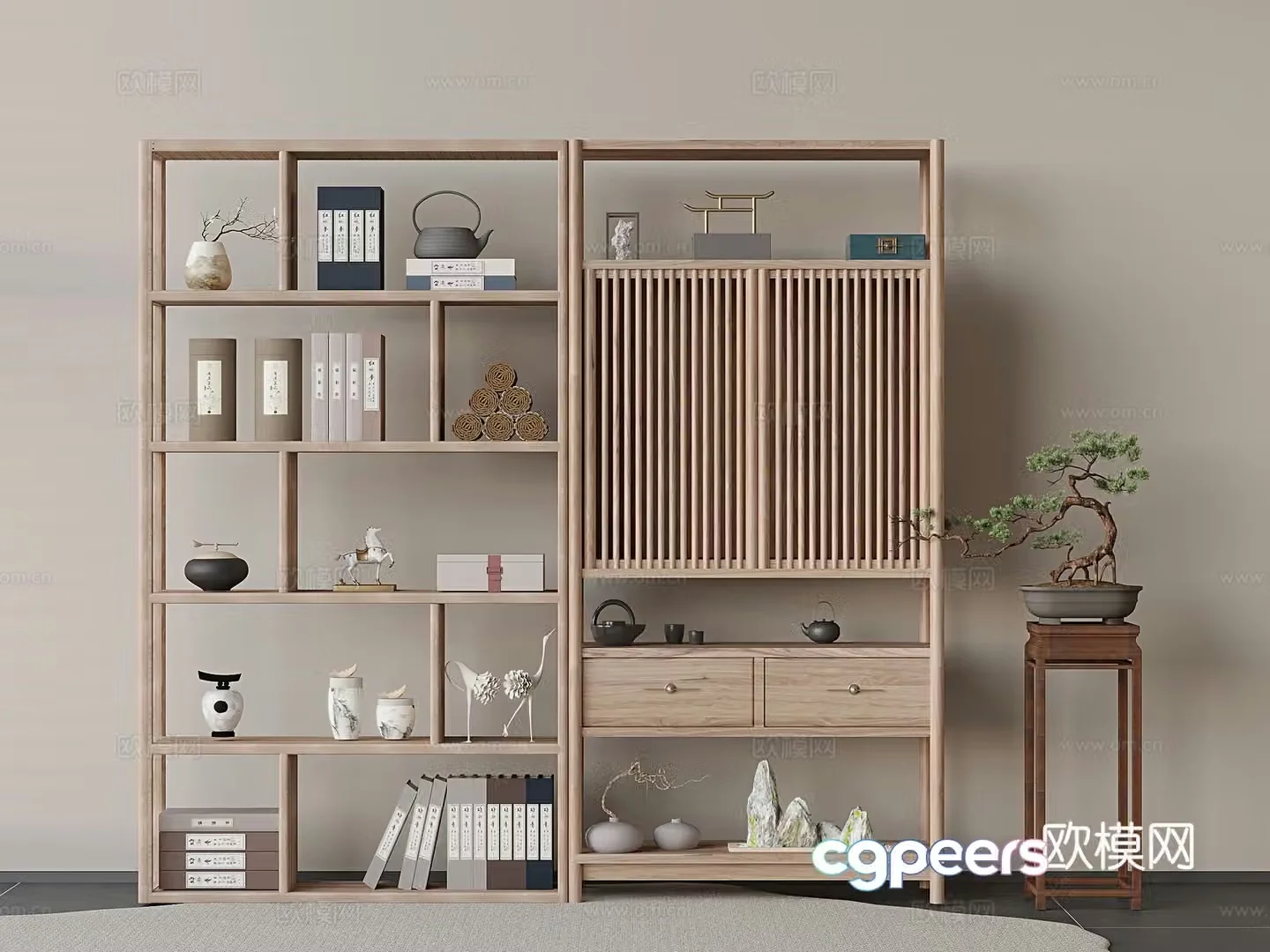 New Chinese style Bogu rack 3D model