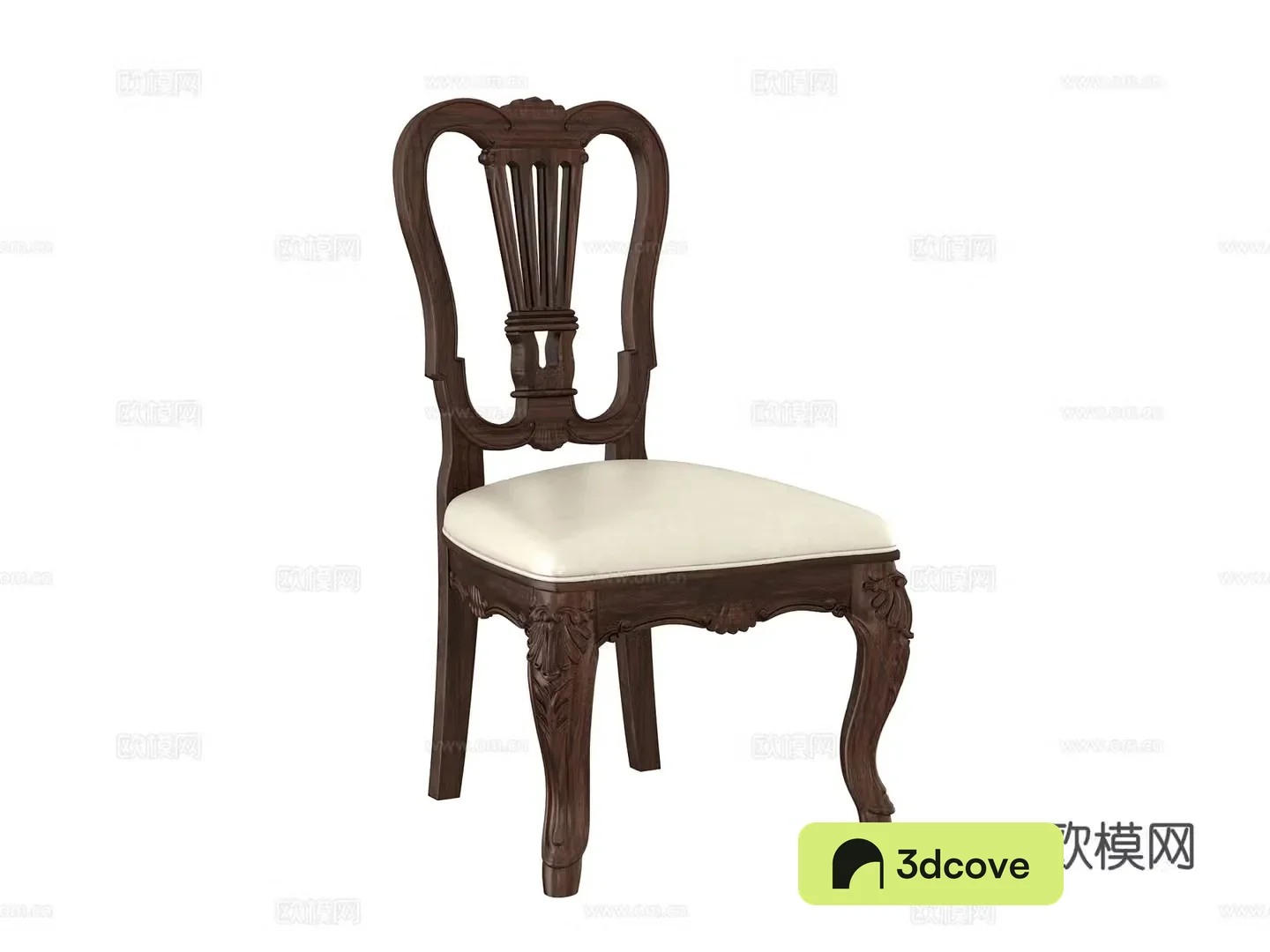 American chair dining chair 3d model