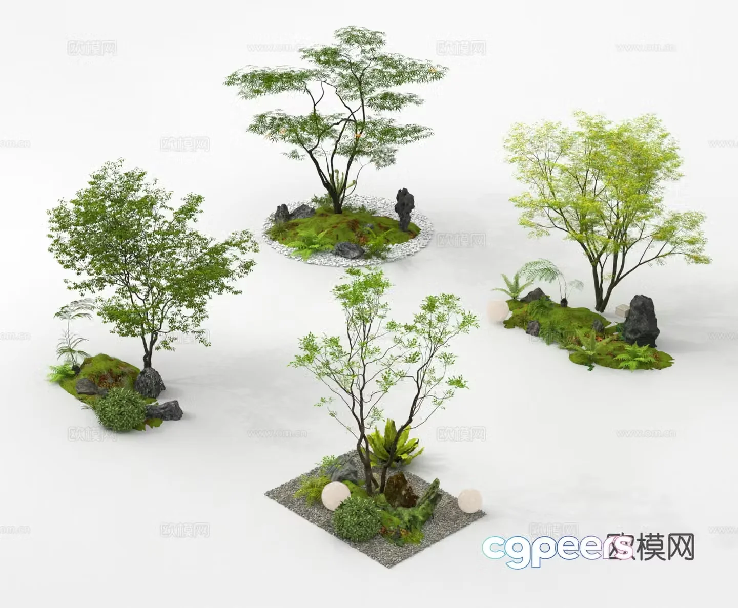 Landscape sketch Plant landscaping Garden Landscape 3D Model