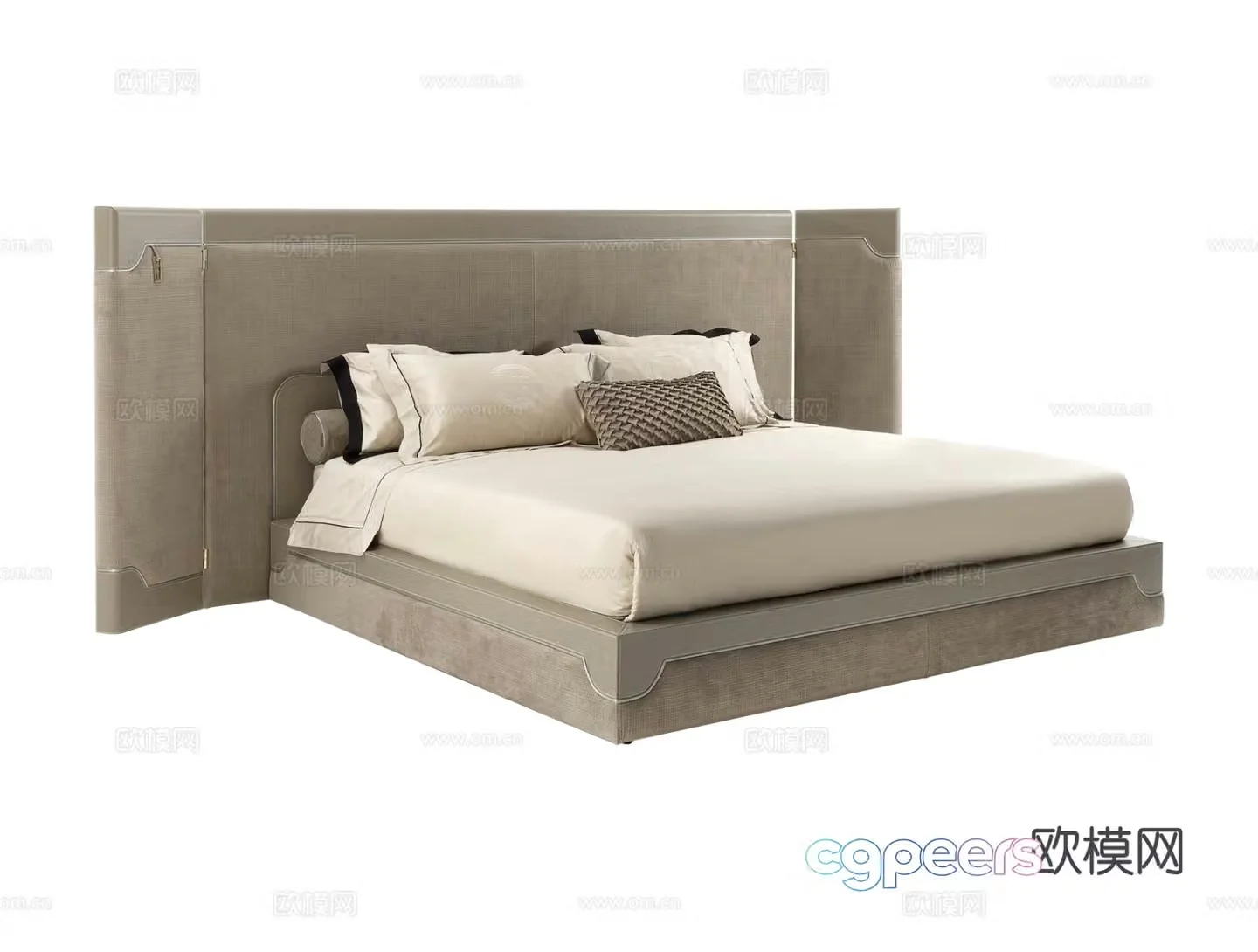 VittoriaFrigerio Corio Double Bed 3D Model