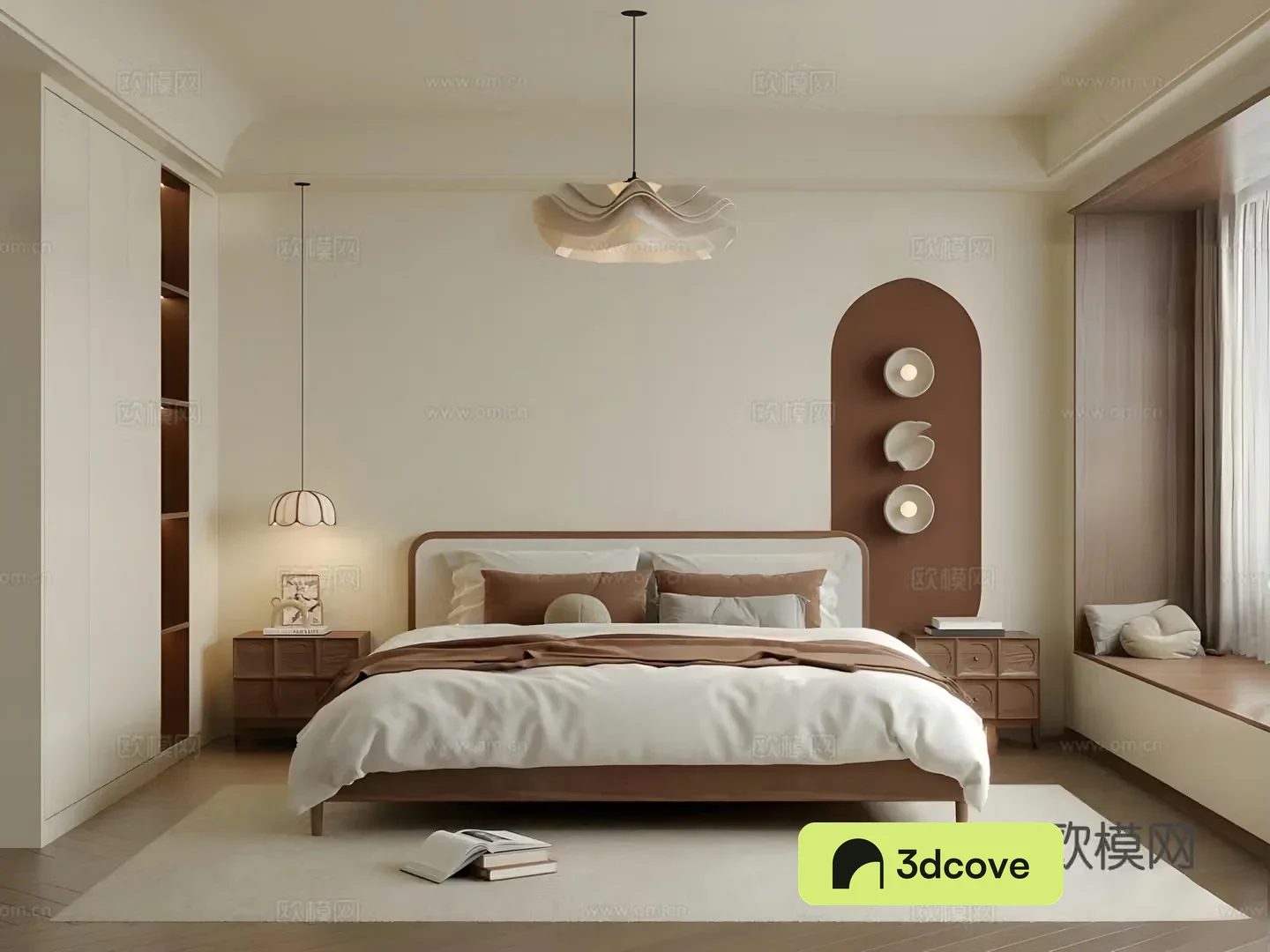 Middle-aged bedroom 3d model
