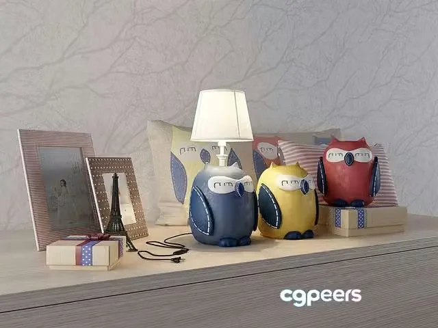3ds Max Free – Set decoration for a childs Owl