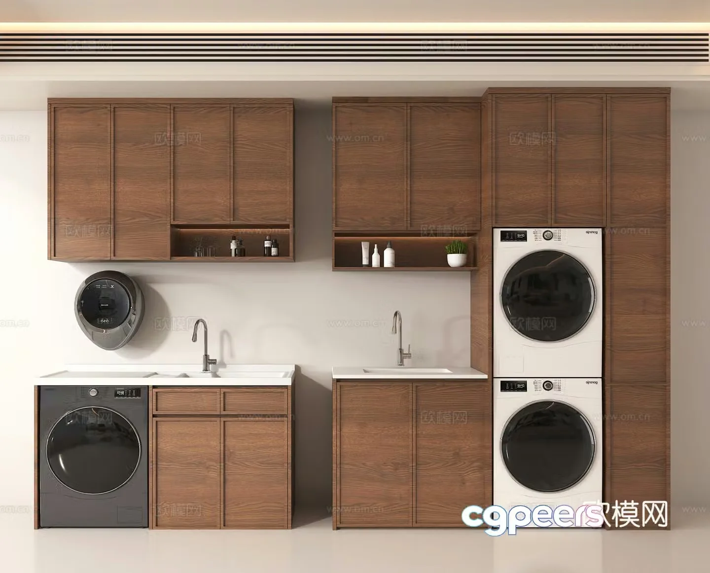 Washing cabinet all-in-one machine 3D model