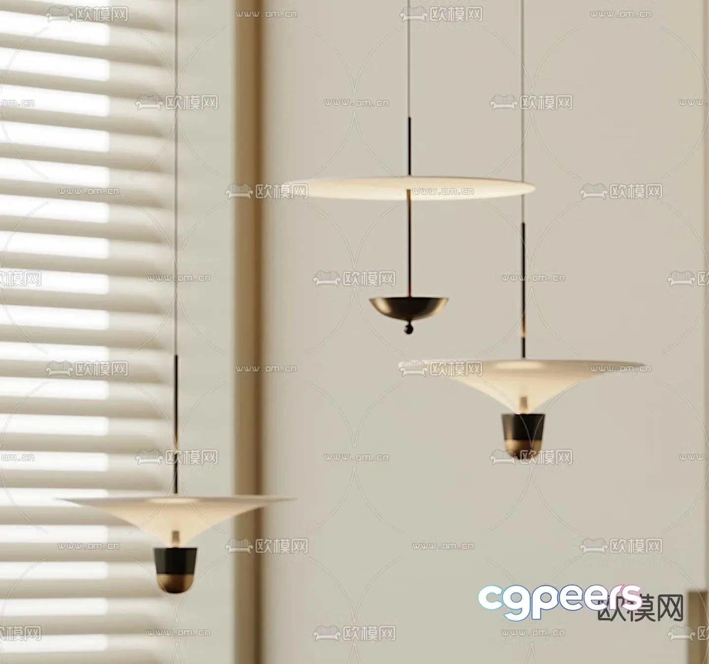 UFO chandelier 3d model