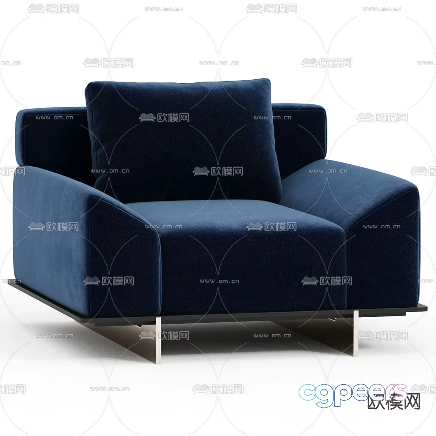 Castelli single sofa 3d model