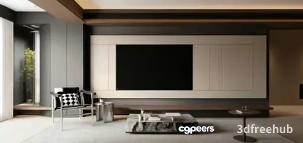 Modern Living Room 3D Model – 23327 – VRAY Render