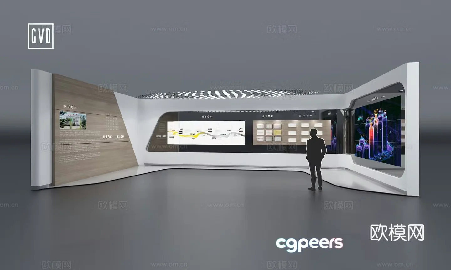 Exhibition Hall Metallurgical and Steel Industry Multimedia Technology Wall Interactive Media Interactive 3D Model
