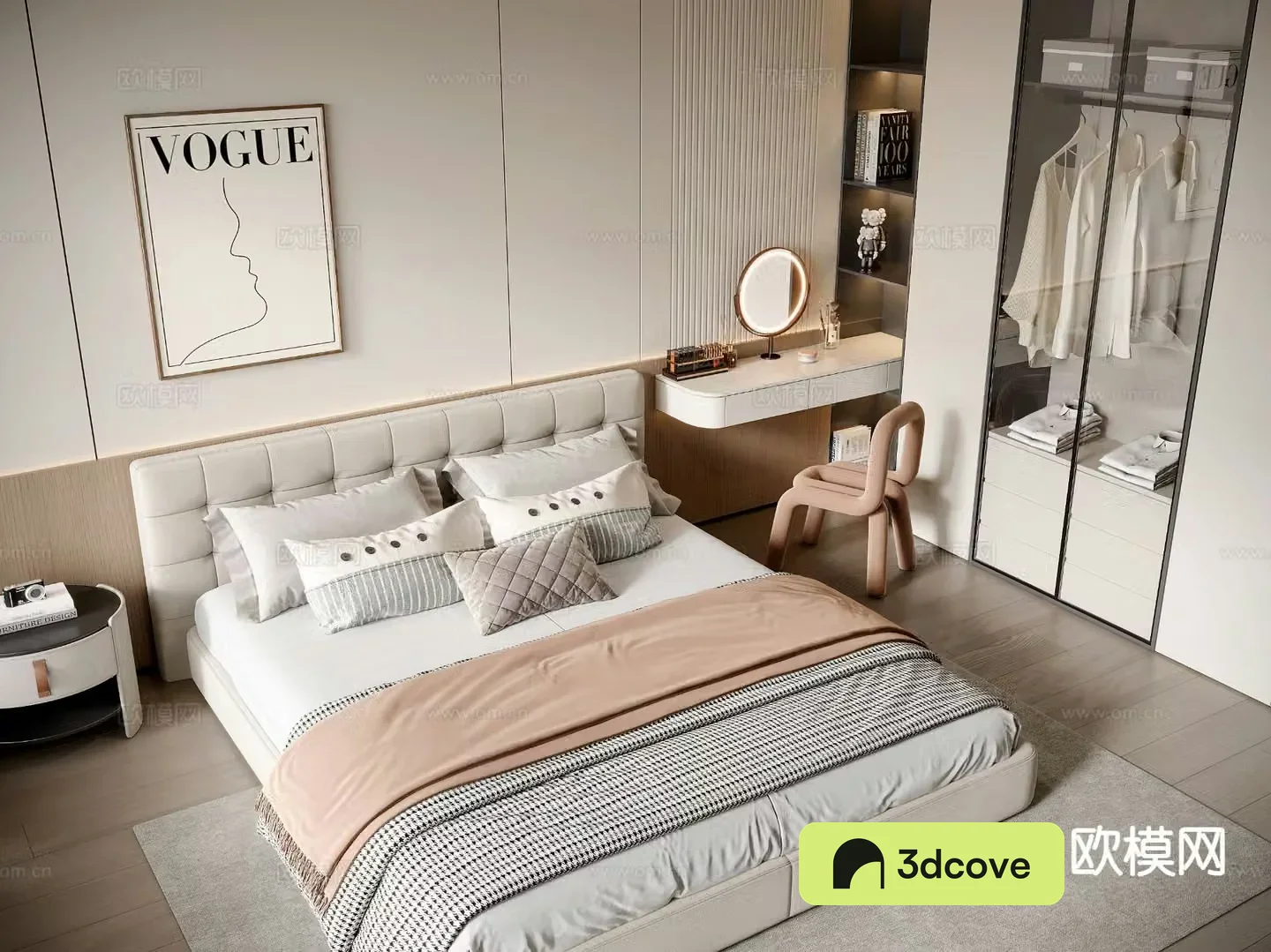 Modern double bed