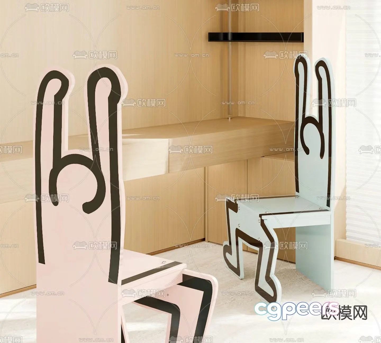 Vilac children’s chair humanoid chair cartoon chair 3d model