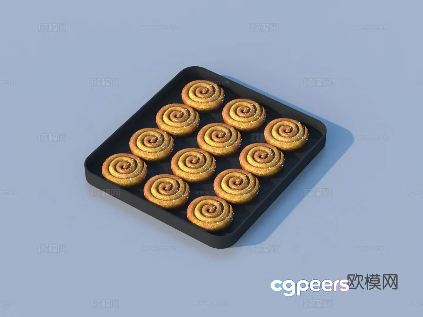 Bread Bread Cookies Food 3D Model