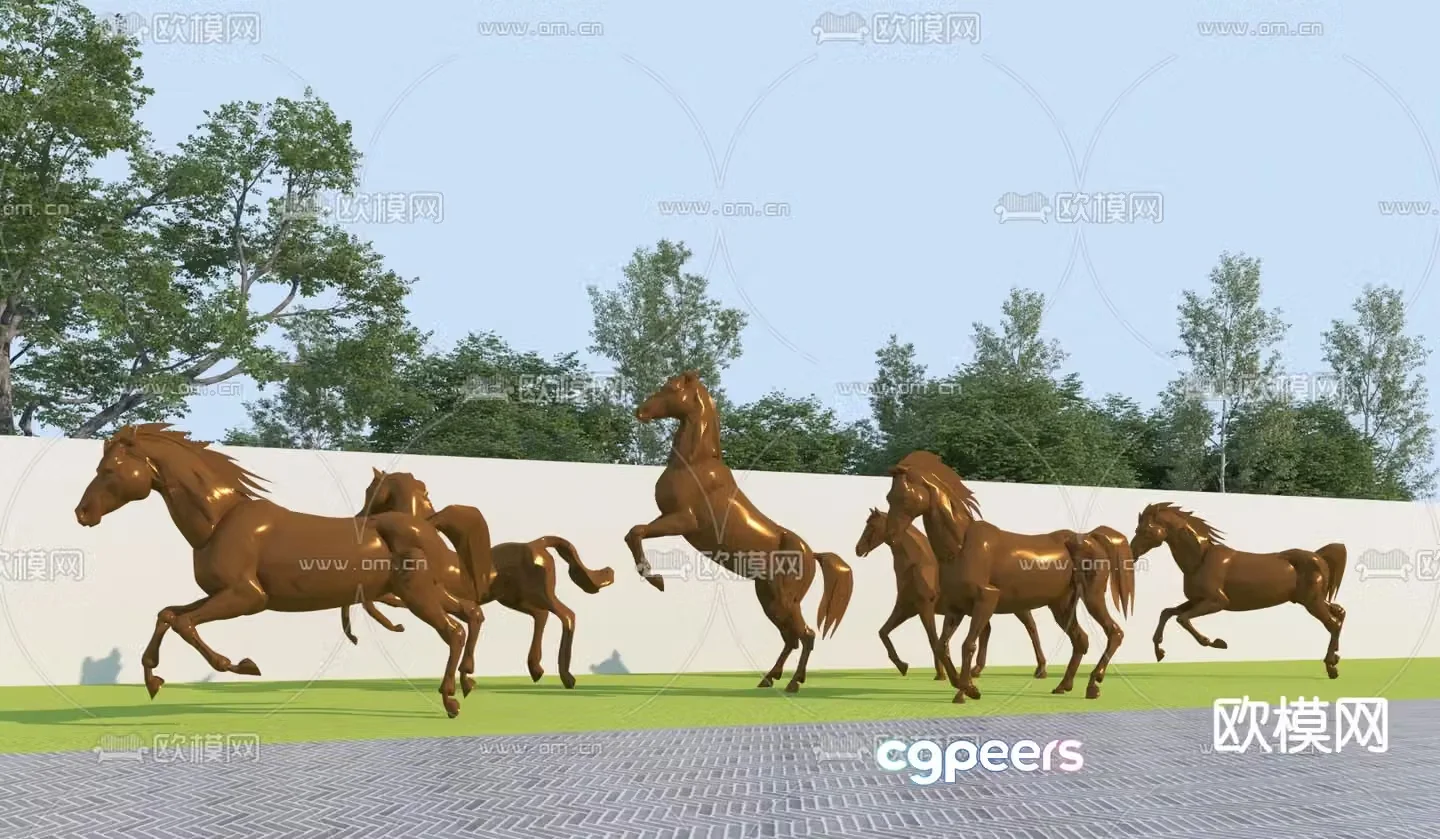 Horse sculpture sketch 3D model