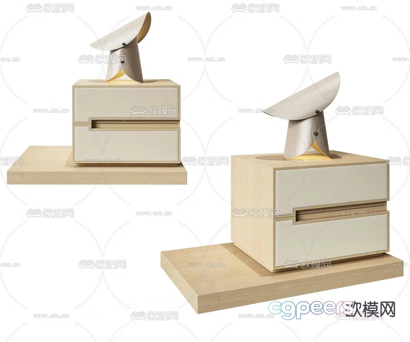 Modern bedside table 3d model