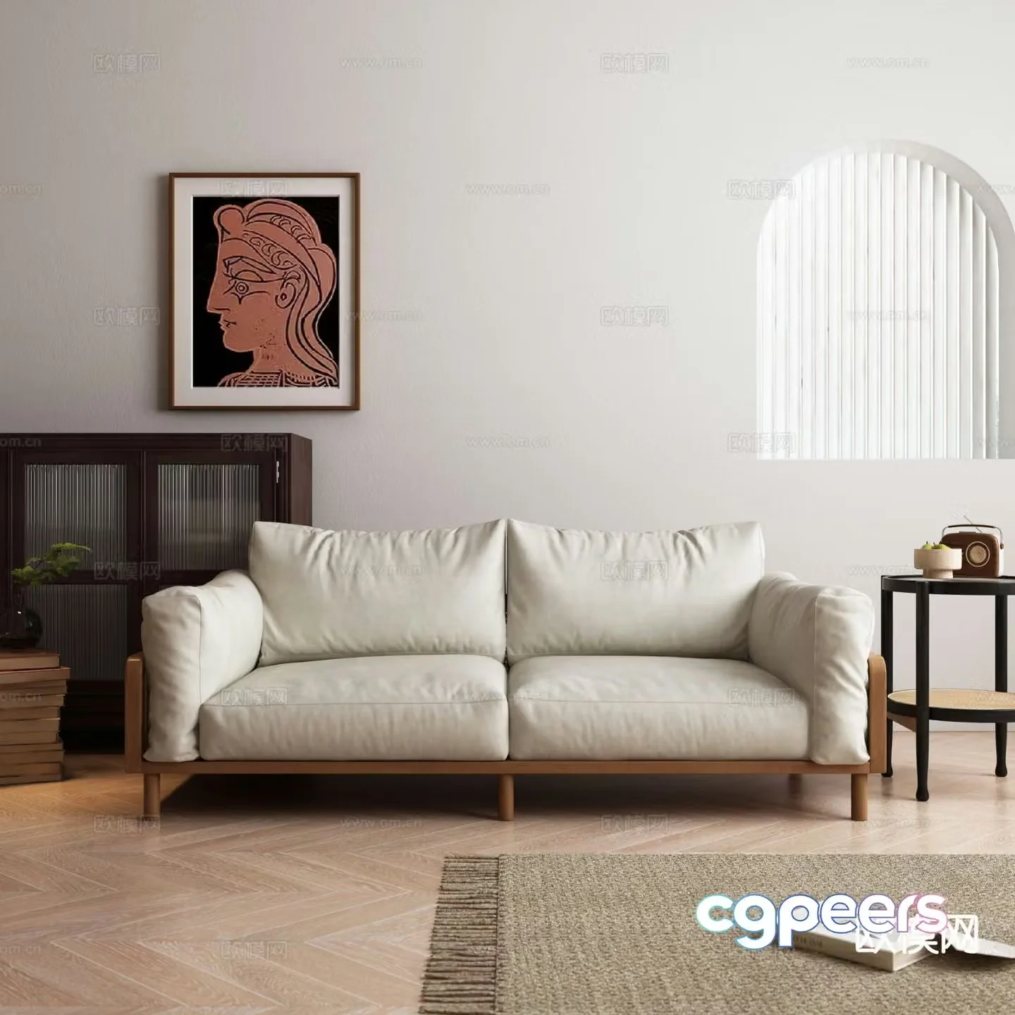 Wabi-sabi loveseat 3d model