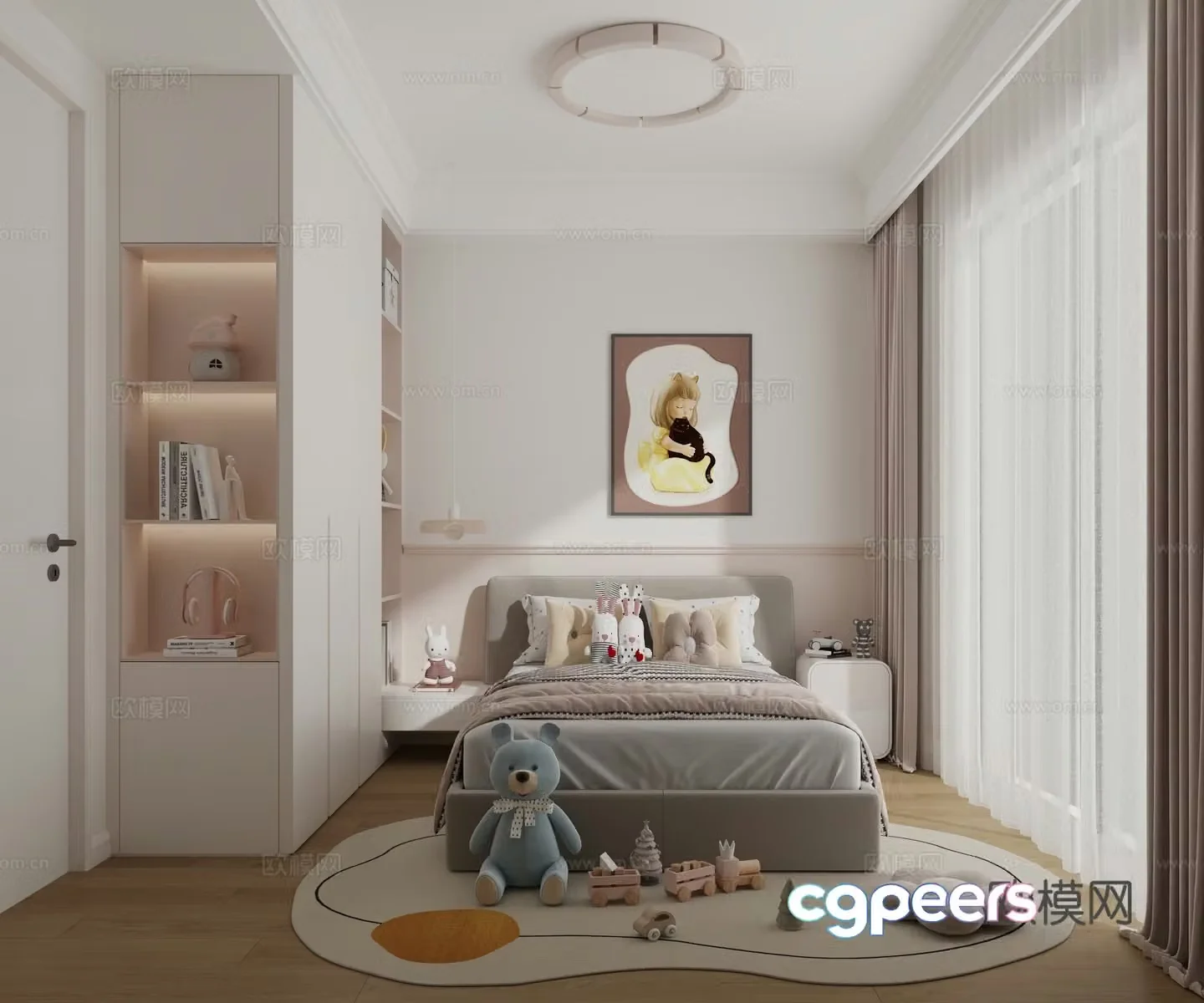Modern children’s room 3d model
