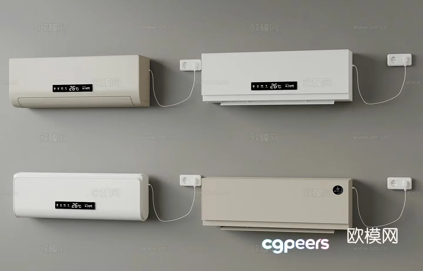 Modern wall-mounted air conditioner Air conditioner 3D model