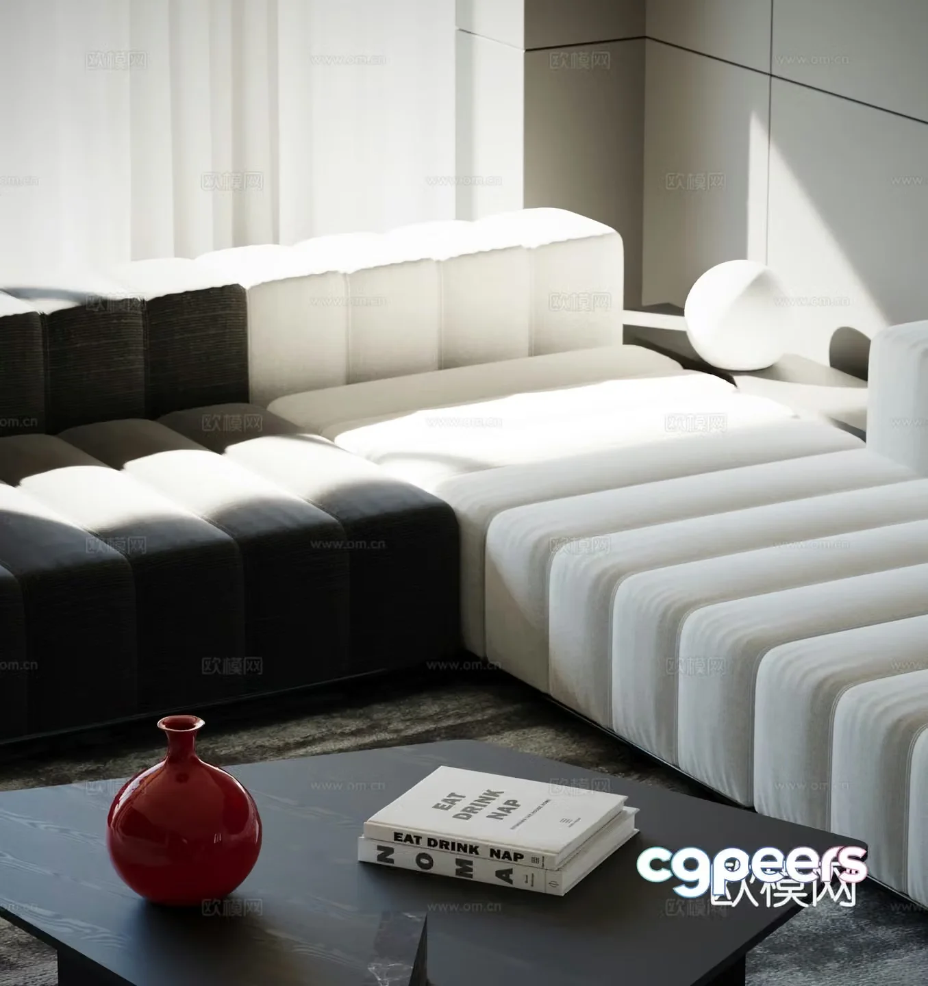Special shaped coffee table simple coffee table 3d model