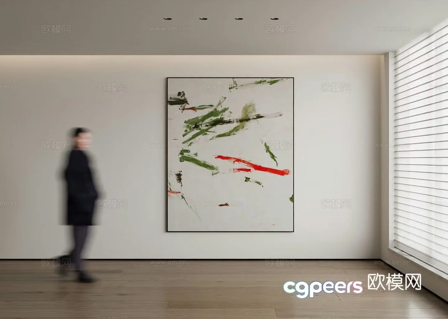 Modern decorative painting 3d model