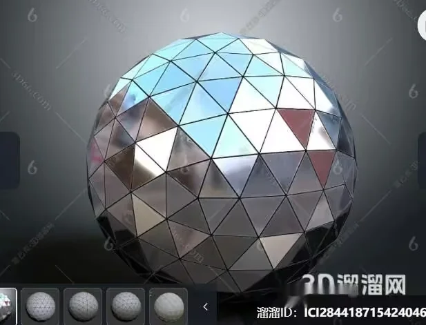 A 3D Geometric Sphere 3D Model – 7400 – VRAY Render
