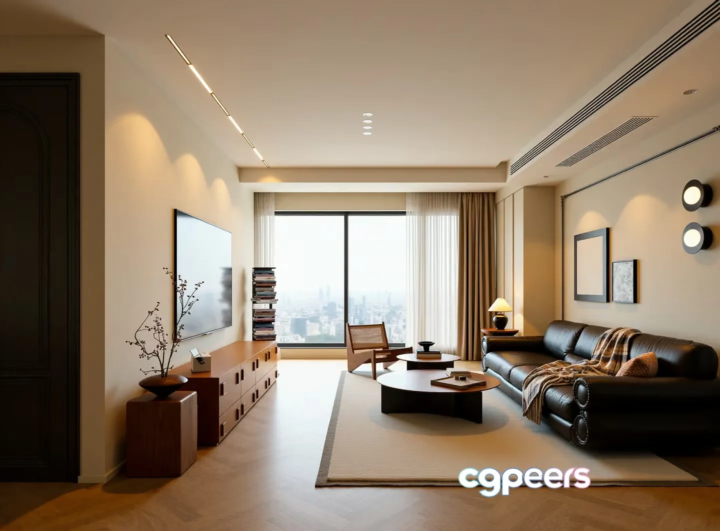 Modern Living Room 3D Model – 6604 – VRAY Render