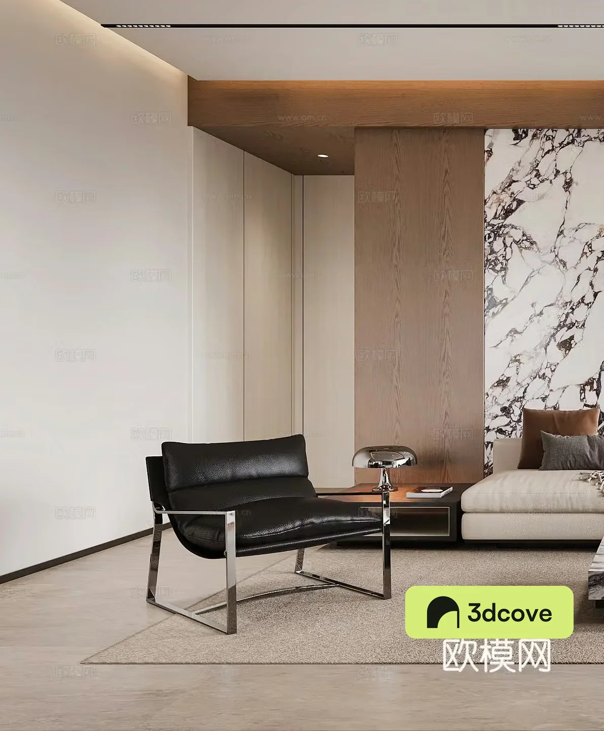 Modern leisure chair Italian leisure chair side table corner table single chair simple leisure chair
