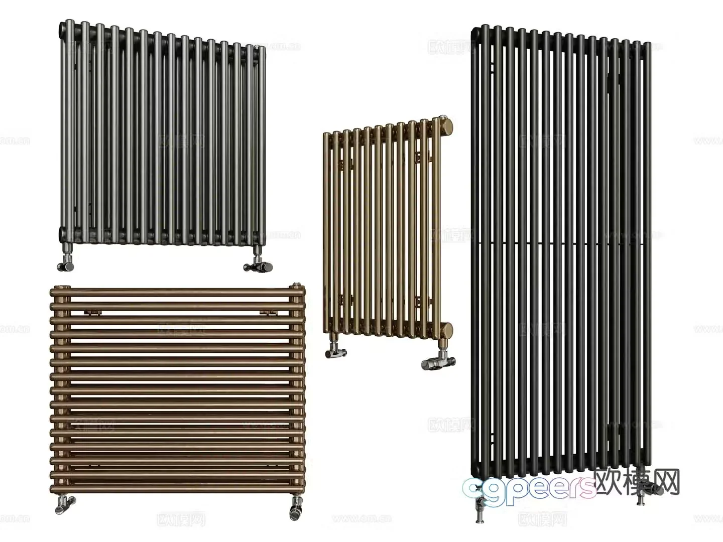 Modern radiator Heating pipe 3d model