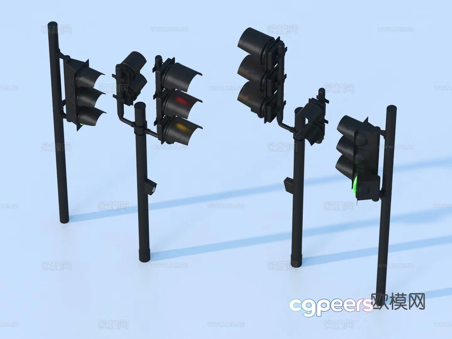 Traffic light Traffic light Indicator light 3d model