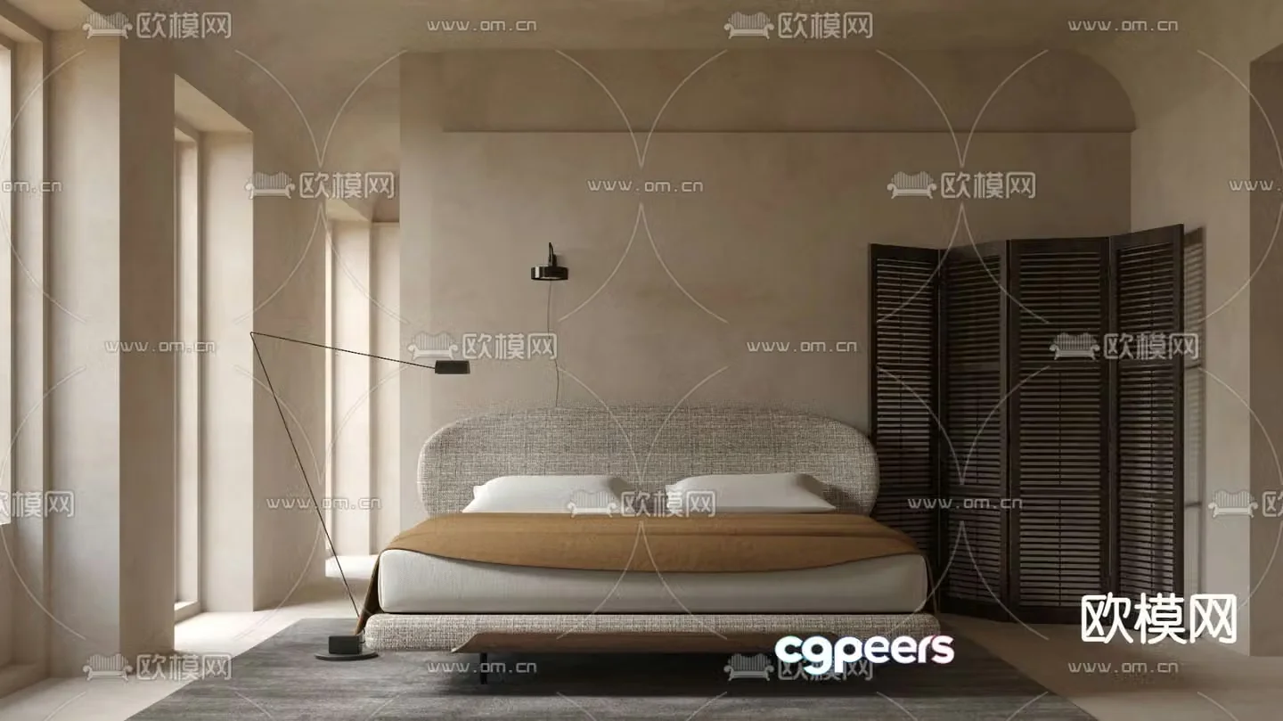 Bonaldo double bed 3d model