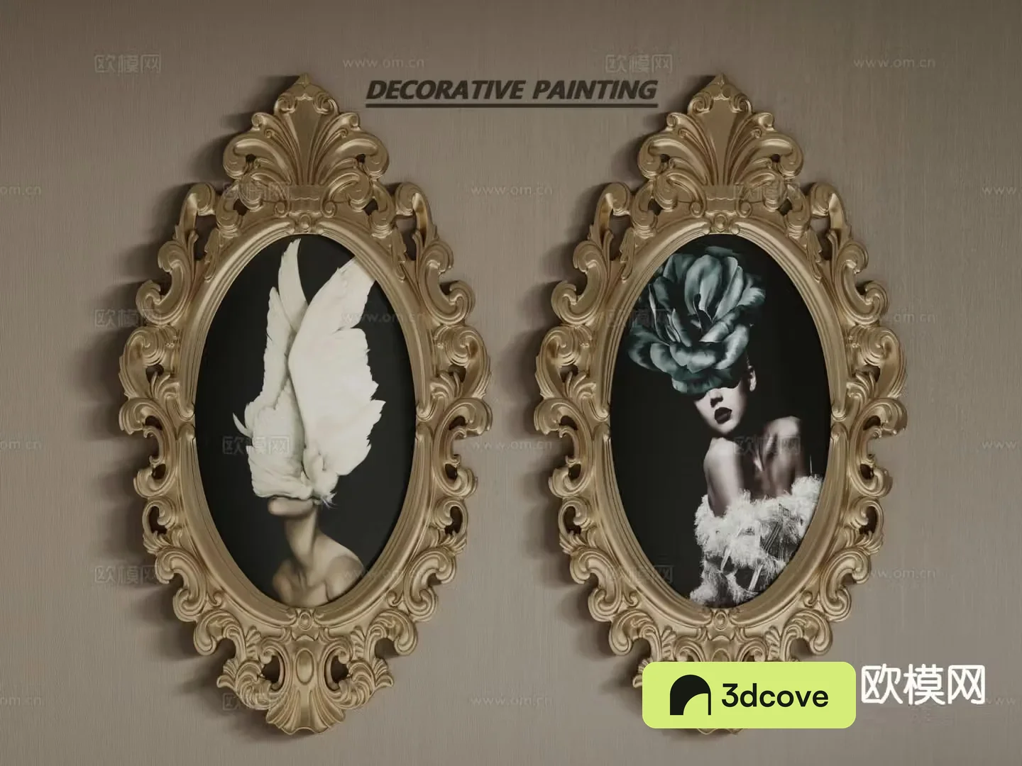 European decorative painting frame painting entrance hanging painting