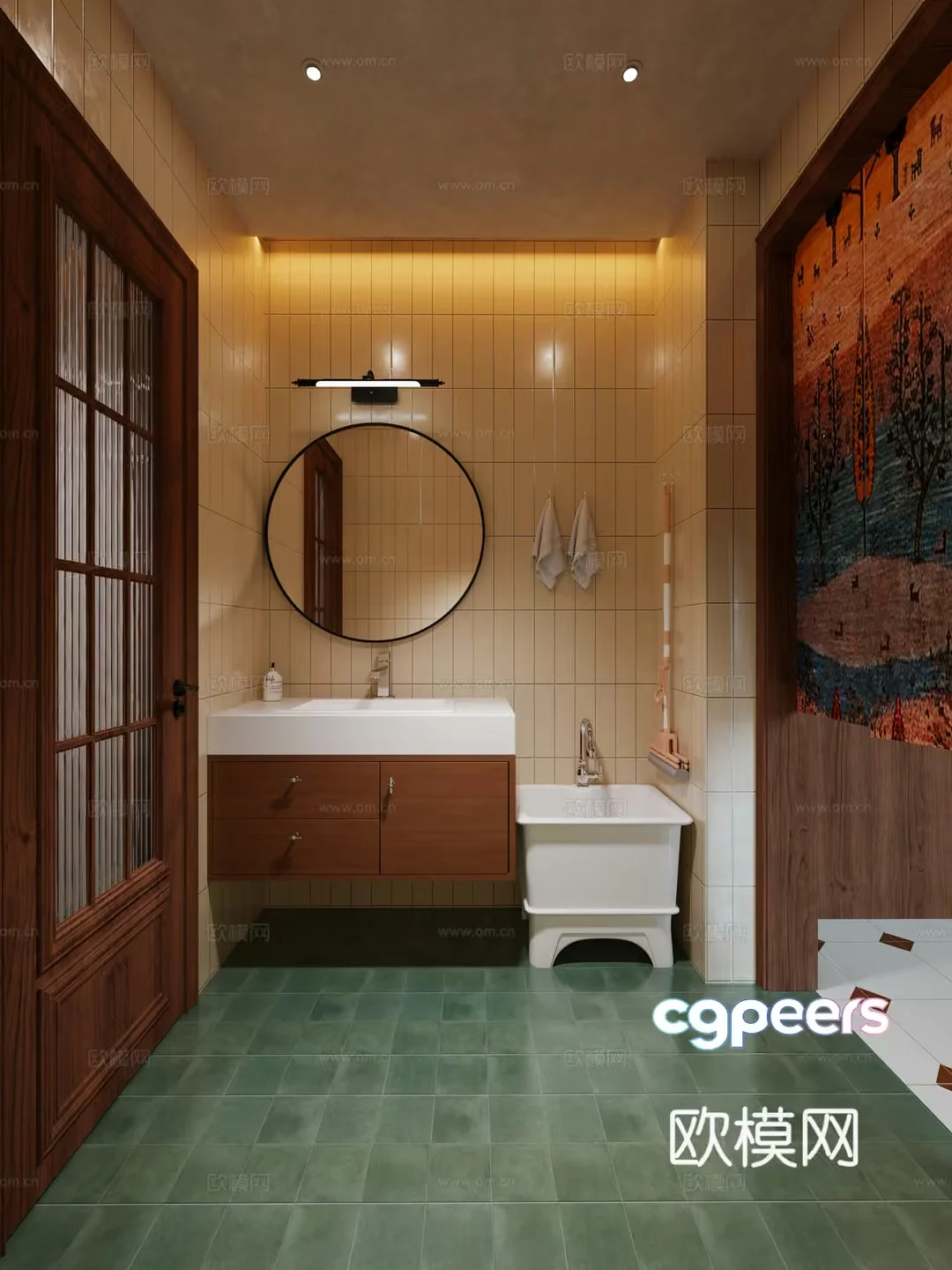 Modern Bathroom 3D Model – 858 – VRAY Render