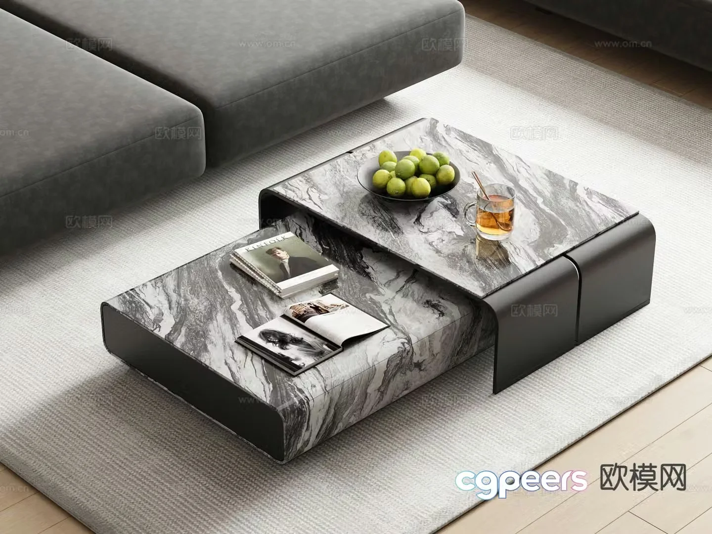 Italian coffee table 3d model