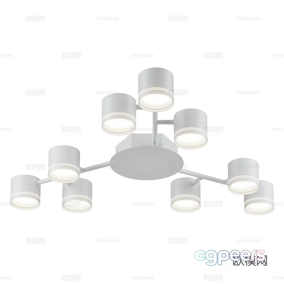 Modern minimalist chandelier restaurant chandelier 3d model