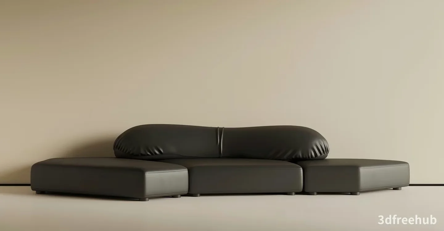 Modern Grey Sofa 3D Model – 20195 – VRAY Render