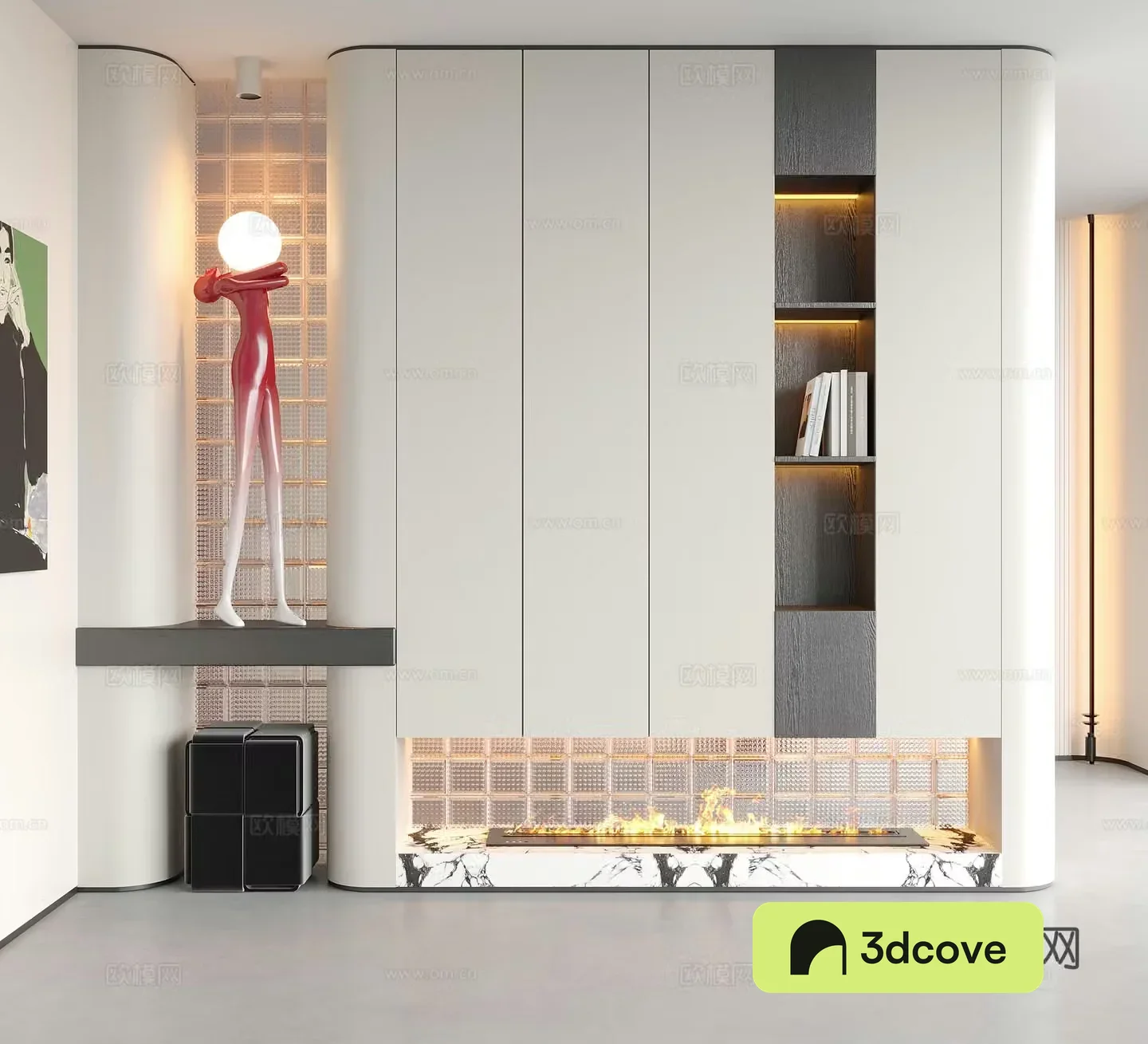 Modern decorative entrance door partition sculpture ornament