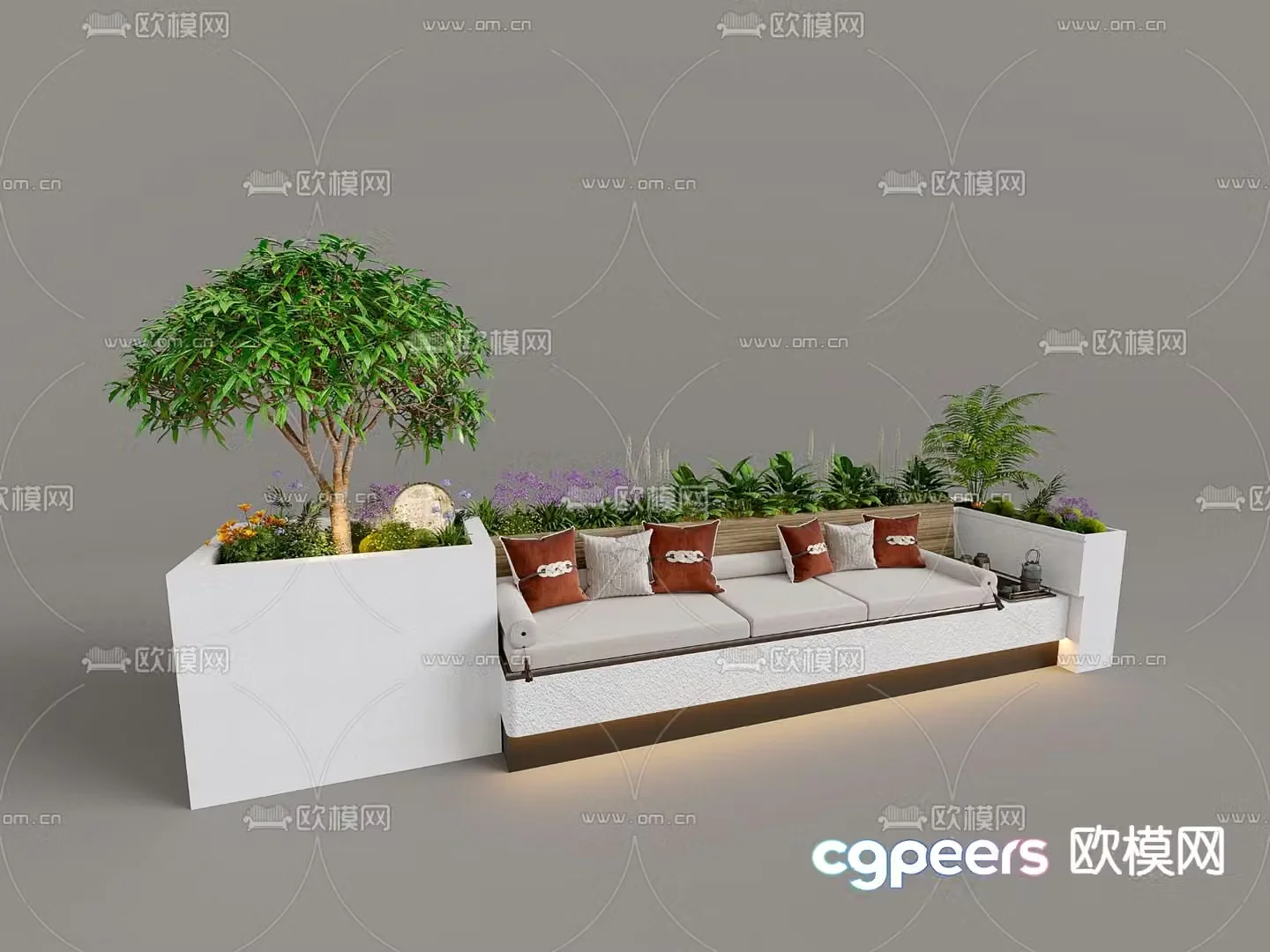 Landscape sketch outdoor sofa 3d model