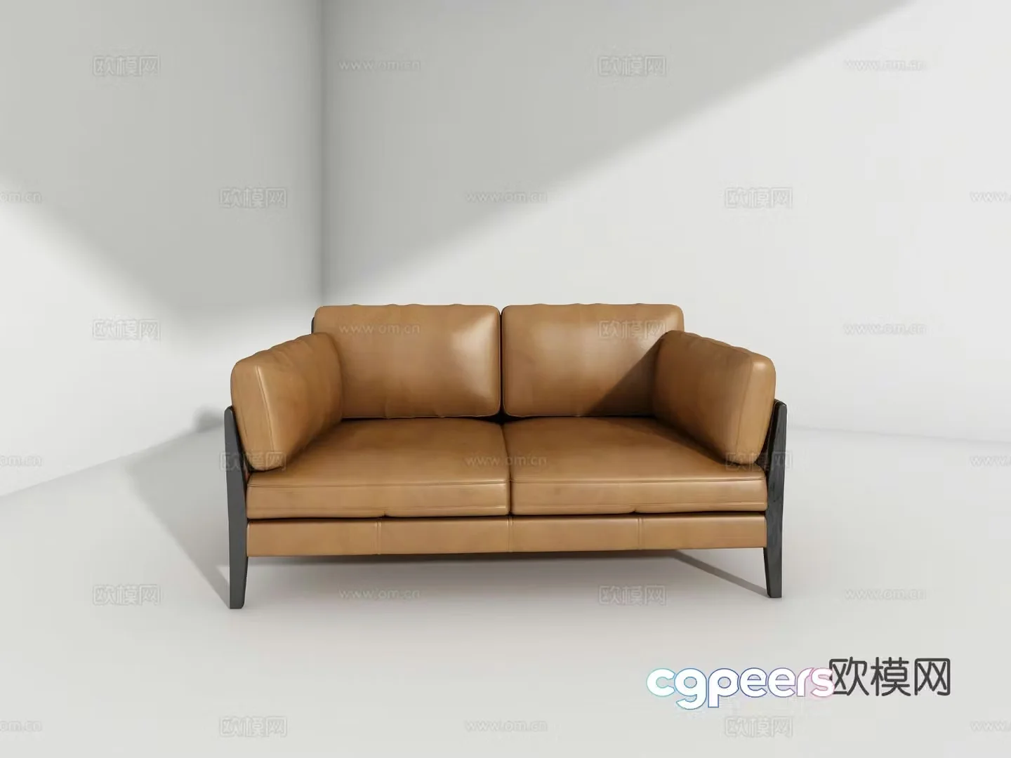 3d model of double sofa